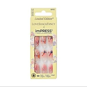 imPRESS LoveShackFancy Limited Edition Press-On Nails - Floral Red and Purple